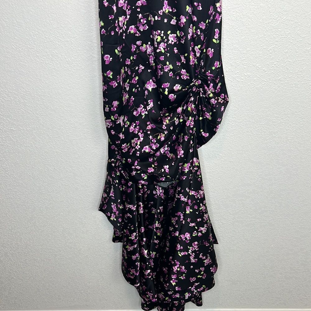 Caroline Constas Asymmetrical Silk Floral Dress Medium - Picture 4 of 16